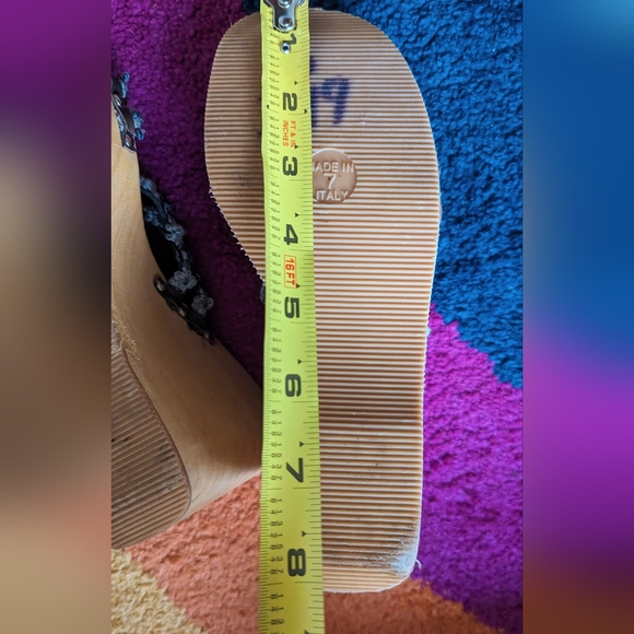 Platform Wooden Wedges with Floral Straps - Picture 15 of 15